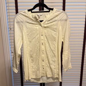 Lucky Brand Light Cream Button-Down Shirt - Size SP